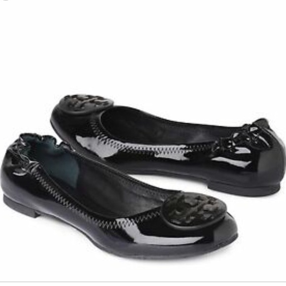 Tory Burch Shoes - Tory Burch Reva black patent leather flats
